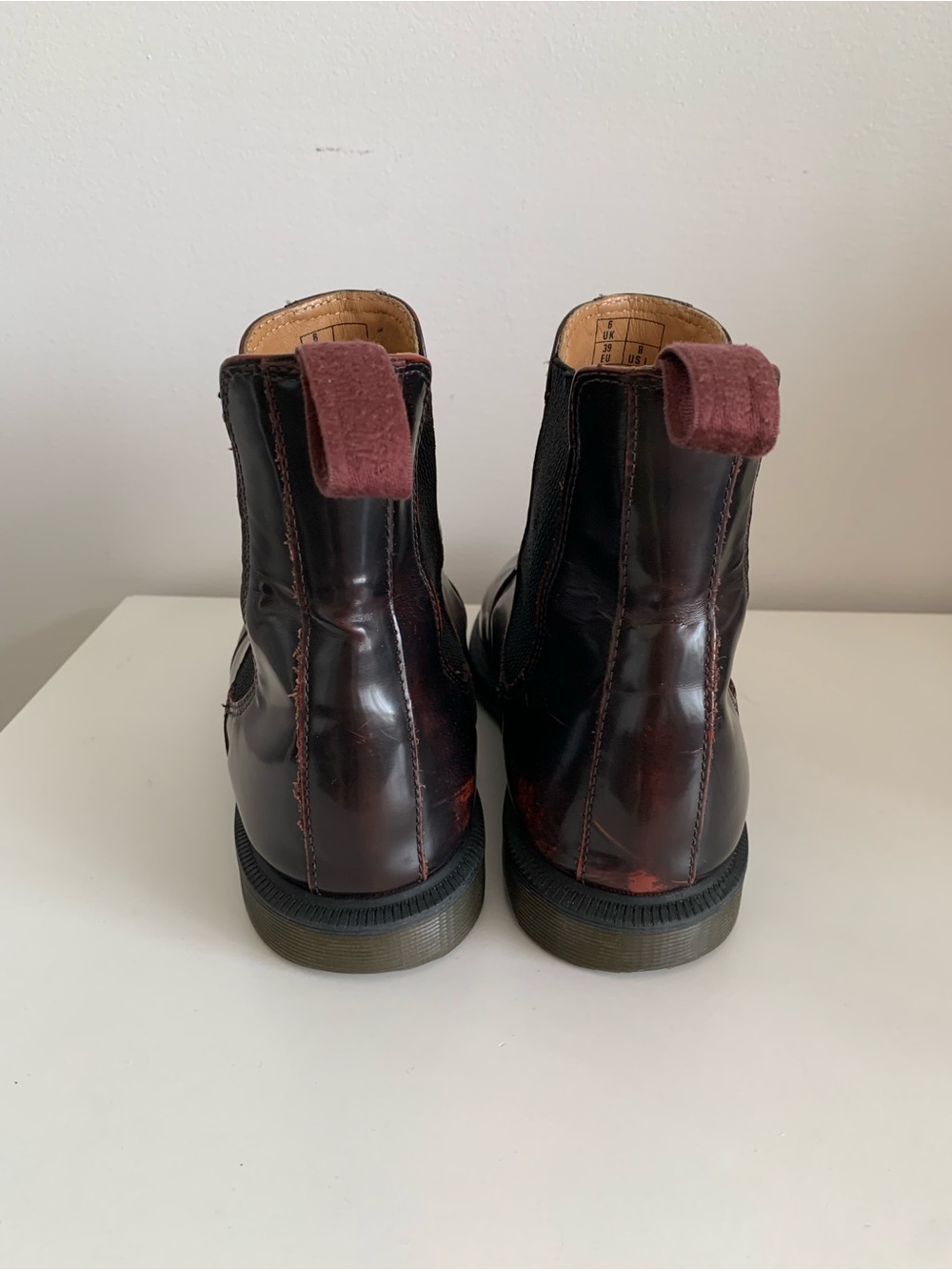 Dr Marten cherry red Chelsea boot - Picture 8 of 14